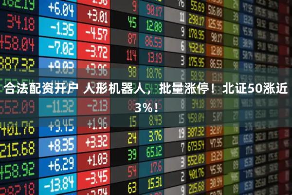 合法配资开户 人形机器人，批量涨停！北证50涨近3%！
